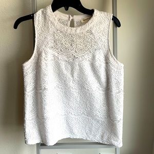 White lace tank